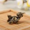 1Pc Retro Brass Mythical Beast Dragon Head Turtle Body Figurines Miniatures Lucky Animal Statue Desktop Ornament Decors