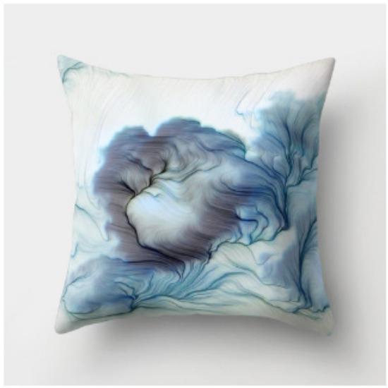 New Sofa Pillowcase, Marble Pattern Peach Leather Velvet Material Pillowcase, Soft