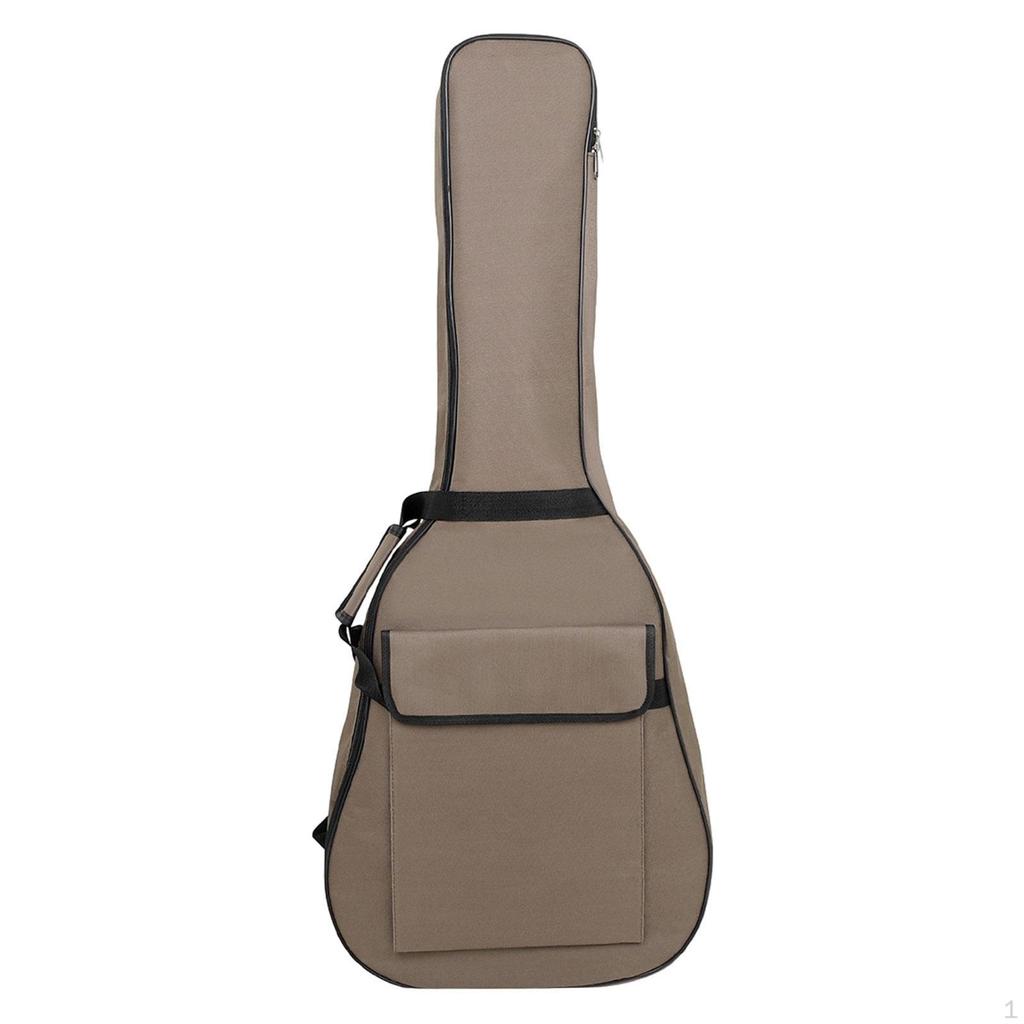 Чехол для акустической гитары 41 дюйм, большой передний карман, двойной плечевой ремень, классика