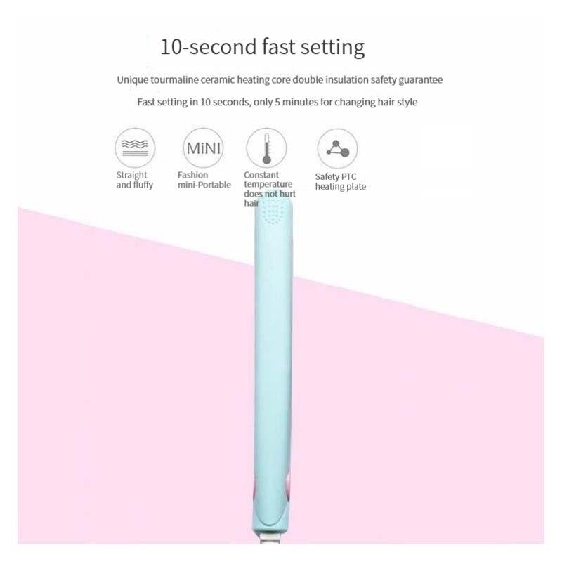 Мини-выпрямитель для волос с зажимом, маленькая вилка для завивки волос, прямые волосы для девочек, воздушные челки, портативный выпрямитель для волос