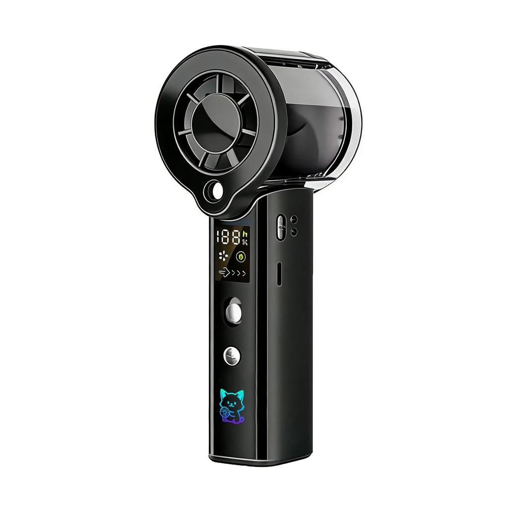 Cool Laser Graffiti Portable 3000mAh Water Replenishing Spray Fan Rechargeable Handheld 100 Speed for Home Outdoor
