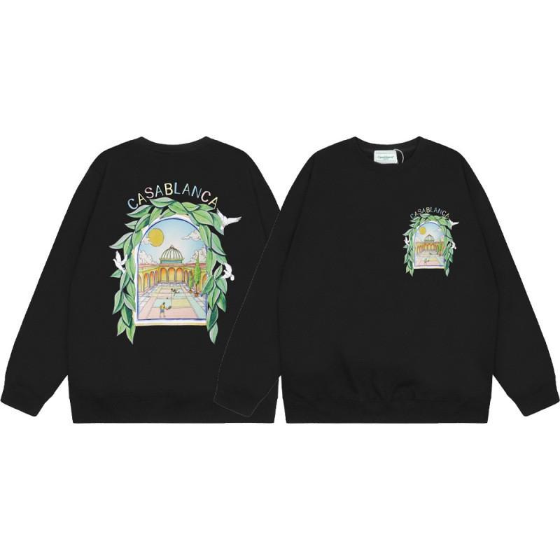 Unisex Oversized Cotton Graphic Print Crewneck Sweatshirt Winter Casual Wear