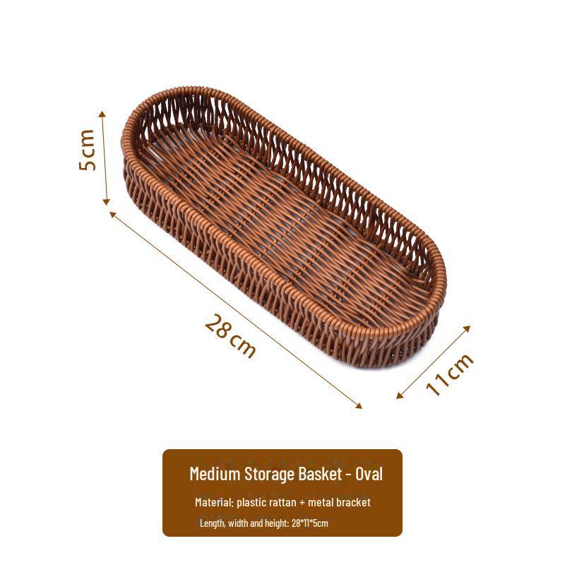 Органайзер для кухонных ящиков из искусственного ротанга: Корзина для хранения столовых приборов и принадлежностей