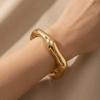 Zinc Zinc Zinc Alloy Metal Bracelet Geometry Wide Side Bangle Retro Open Bangle  Gift