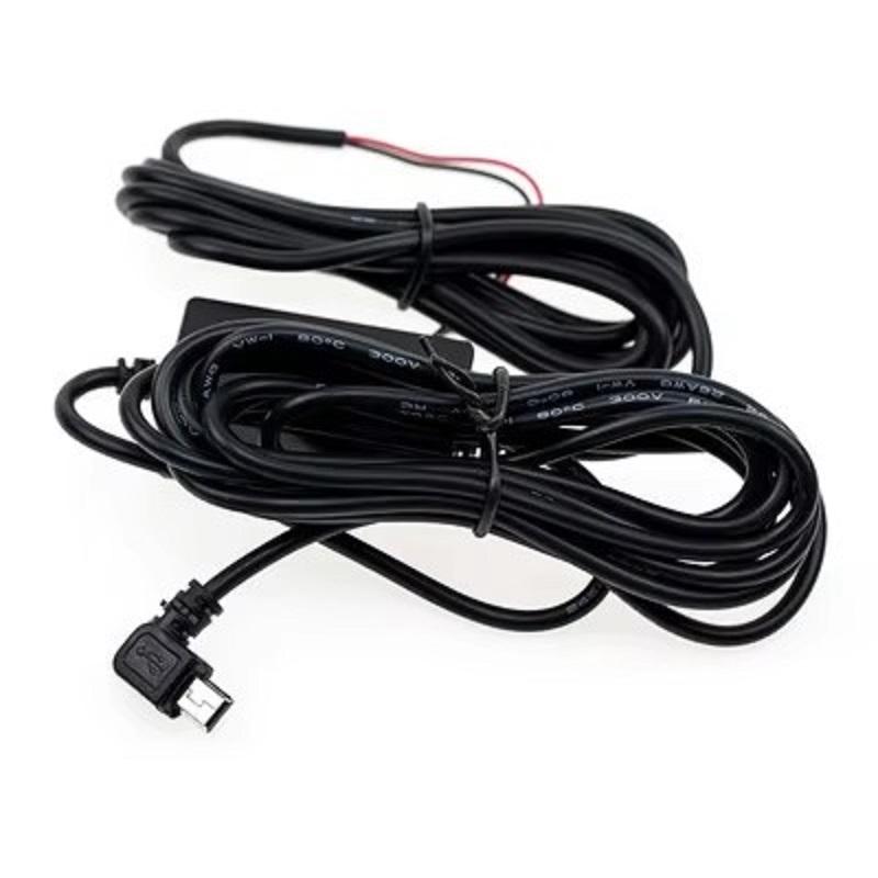 Car DC Converter 12V 24V to 5V 1.5A Type-C Micro USB Cable with Low Voltage Protection for Tachograph Navigation