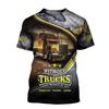 3D Digital Printing of The Latest Fashion Truck Graphic Printing T-shirt Men's Casual Short Sleeved Shirt