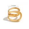 Геометрические металлические кольца Exaggerate Simple Finger Ring Elegant Hollow Out Ring Daily