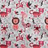 Cotton Flex Dark Peach Fabric Cute Animal Dress Material Fabric Print Fabric By The Yard 40 Inch