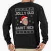 Unisex Cotton Sweater Pullover Hoodie Printed Sweater Jolly Old Saint Nick Nicolas Cage Christmas Pullover Sweatshirt Casual Long Sleeve Sweatshirt