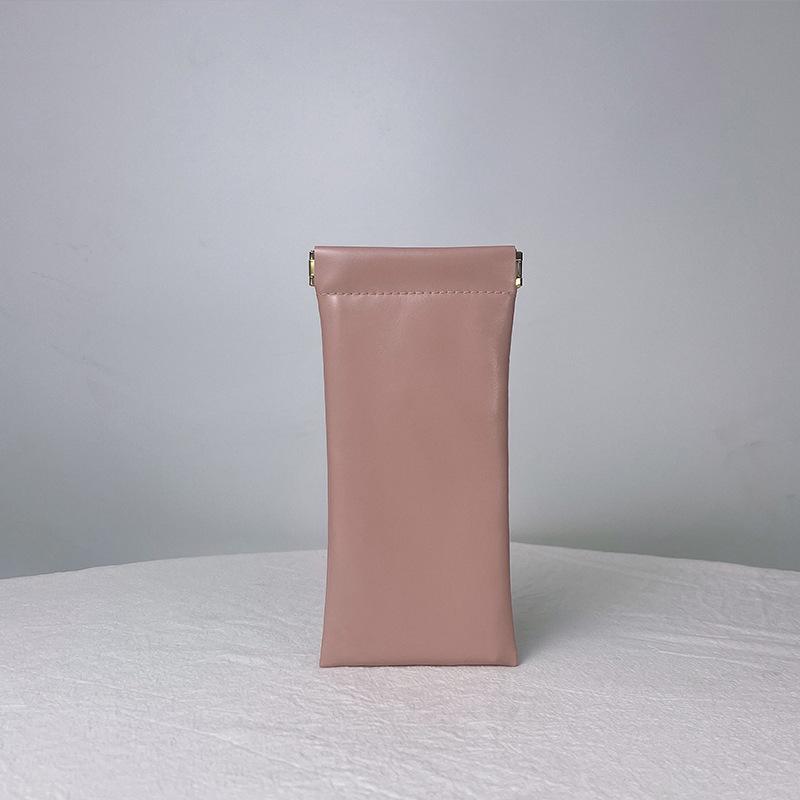 Сумка для хранения мелочи с узором личи: Большая косметичка, Чехол для очков, Внутренняя сумочка-клатч, Набор для помады и монет.