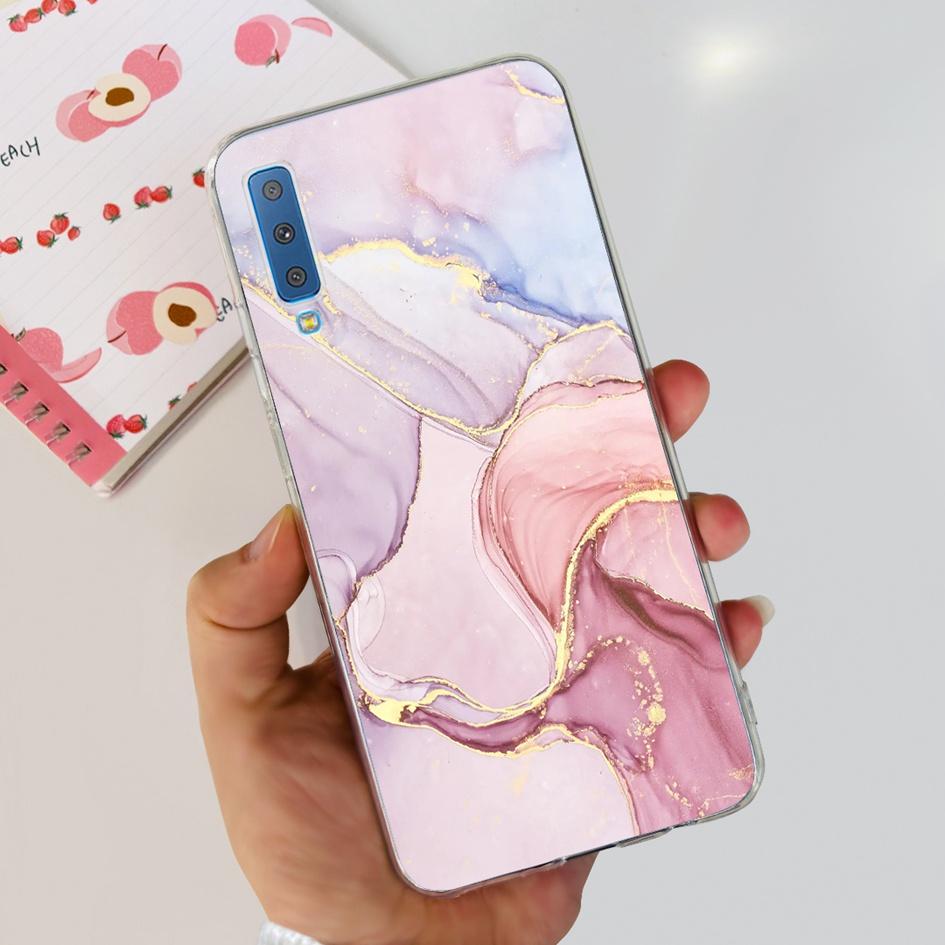 Силиконовый Чехол Для Samsung Galaxy A7 2018 Чехол A750 A750F Чехол Прозрачный ТПУ Модный Чехол Для Телефона Для Samsung A 7 2018 SM-A750F Fundas