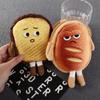 Toast Bread Key Chain Bag Bread Expression Plush Wallet Casual Coin Purse  Women