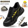 Men Steel Toe Safety Shoes Women Puncture Proof Work Shoes Man Industrial Work Safety Sneakers Breathable Protect Anti-smash Anti-stab Security Shoes
