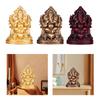 16cm Resin Elephant Ganesha Buddha Statue Handmade Desk Ornament Hindu God Craft for Garden Yard Stylish Fine Workmanship