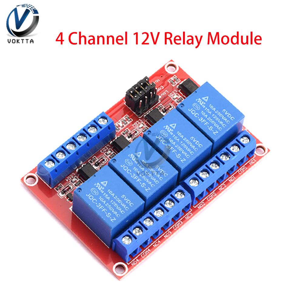 5V 9V 12V 24V 1 2 4-канальная релейная модуль-плата-шилд для Arduino с поддержкой оптопары Высокий и низкий уровень триггера реле 5
