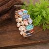 Color Painting Oil Geometric Oval Elastic Bracelet, Fashionable and High-end Women's Versatile Alloy Bracelet