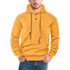 New Style Pullover Sweatshirt - Solid Colour Casual Sports Loose-Fit Trendy Long-Sleeved Hooded Sweatshirt for Men