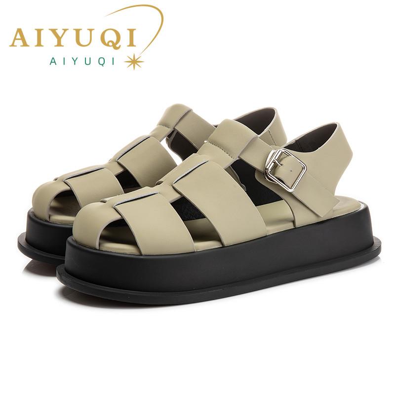 Women Sandals Closed Toe Summer New Women Roman Sandals Leisure Thick Soled Fashion Woven Women's Shoes Sandals