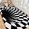 3D Vortex Illusion Door Mat Washable Non-Slip Living Room Sofa Chairs Area Mat Kitchen Doormat Area Rug