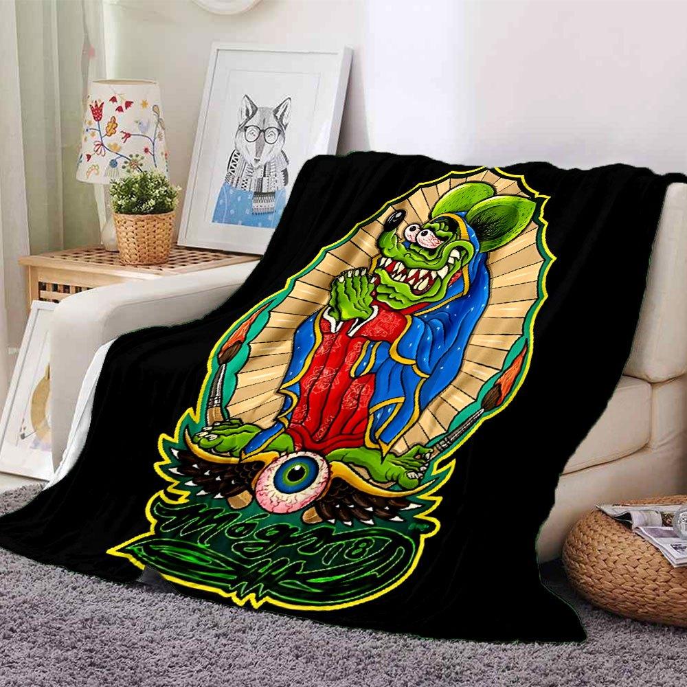 1 шт. Rat finks 2 Плед Мягкий Теплый Плед для Дома, Офиса, Путешествий Все Сезоны Уютное Постельное Белье Подарок, Уютный Офисный Аксессуар