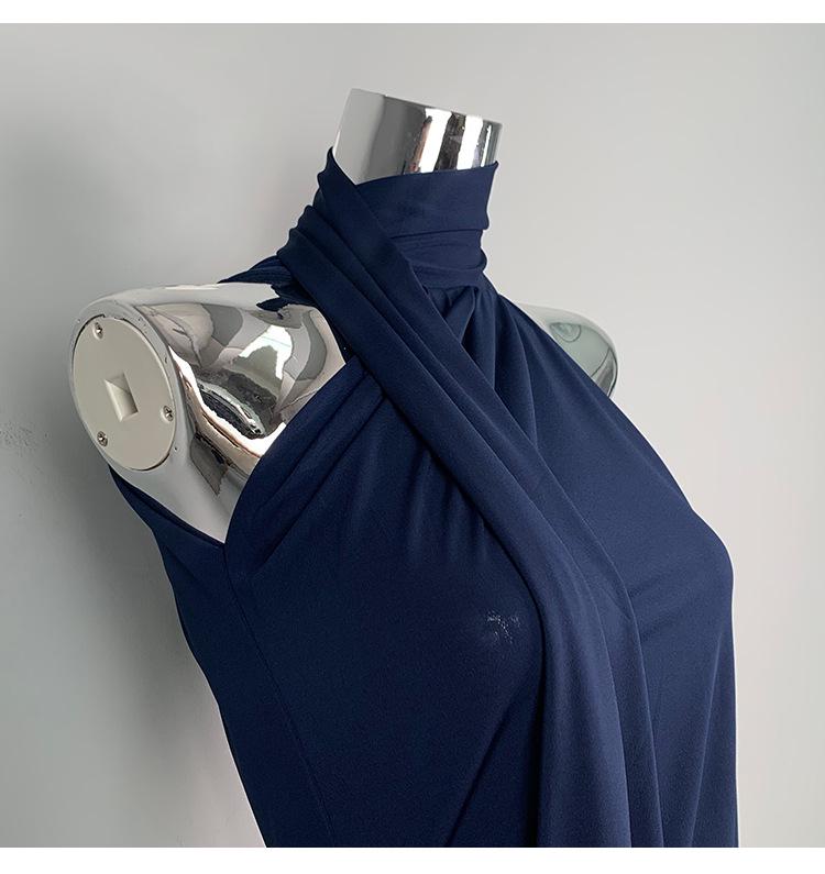 Жилет Dongdaemun Slim Fit Halter Neck Vest – универсальный женский топ с лентами, подчеркивающий ключицы и фигуру