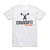 Мужская и женская футболка с принтом Crossfit и черепом, летняя модная футболка с круглым вырезом и коротким рукавом, белая футболка для фитнеса