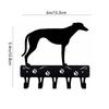 Greyhound Key Rack & Dog Leash Hanger - 9 Inch/6 Inch Metal Wall Art for Wall-mounted Hooks - Stylish Key Holder Artwork