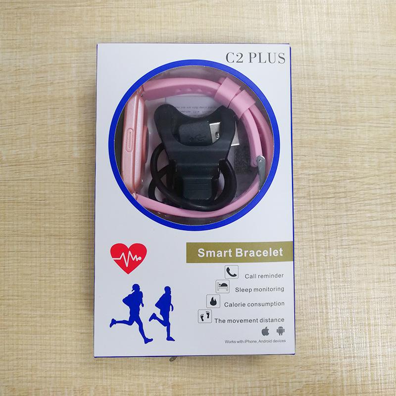 C2plus Smart Bracelet Водонепроницаемый Большой Аккумулятор Bluetooth Шагомер Частота Пульса Артериальное Давление Кислород Крови Музыка Погода Спортивный Браслет