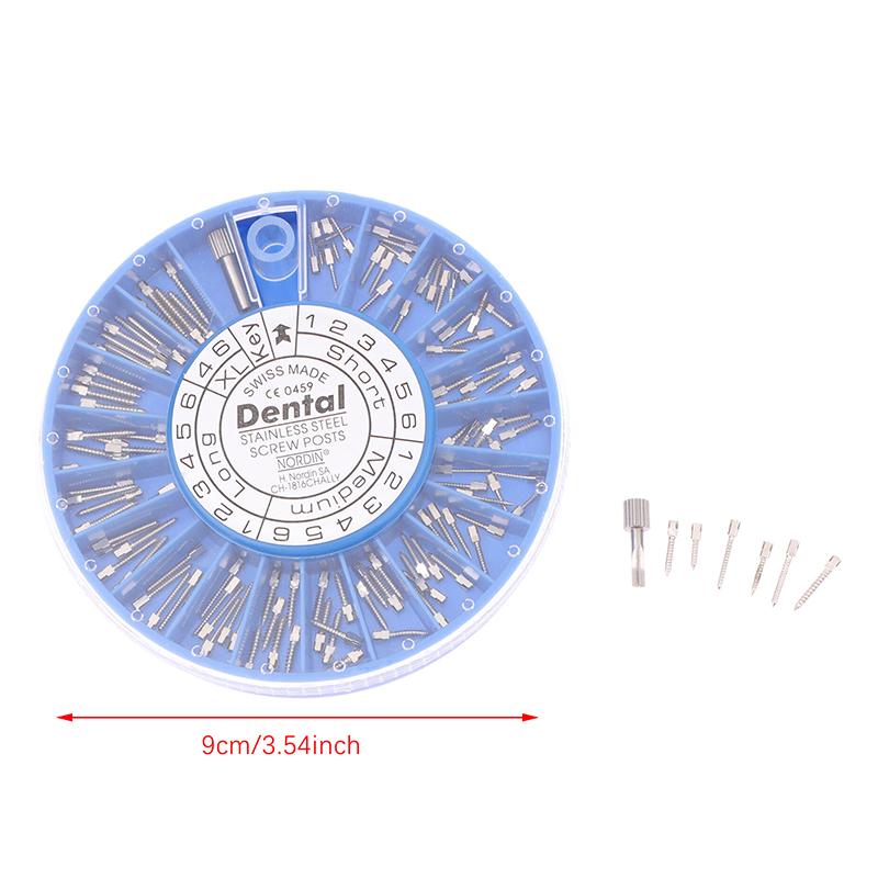 1 коробка стоматологический нержавеющая сталь позолоченный винтовой штифт стоматологический титановый материал лечение корневых каналов для стоматологического инструмента стоматология