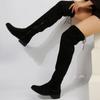 Foreign Trade Large Size Boots Women's Over-Knee Boots Skinny High Martin Boots Women's Boots Low Heel Single Boots Flat Boots