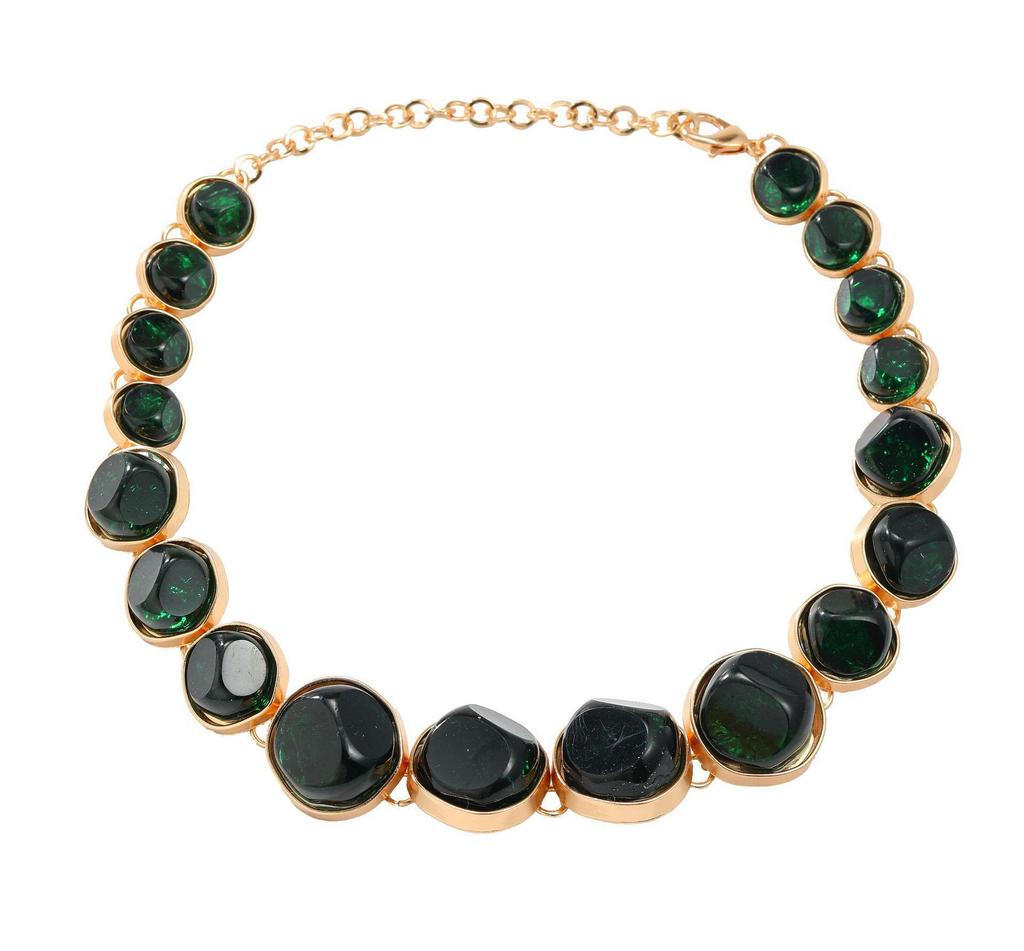 Многослойное круглое ожерелье из сплава и смолы в стиле бохо для женщин