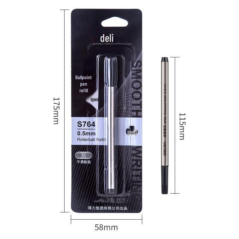 Deli S764 Черный стержень для роллера 0,5 мм