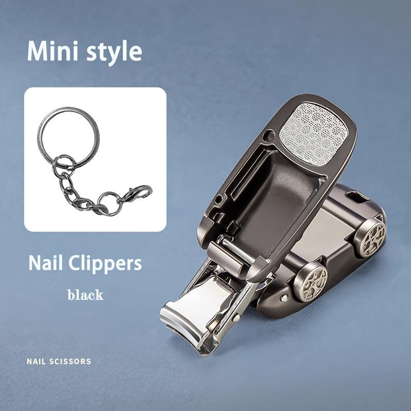 Усовершенствованные складные кусачки для ногтей в автомобильном стиле, ультраострые кусачки для подстригания, изготовлены из нержавеющей стали, подходят для ногтей рук и ног