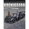 1/24 Sports Car Model Koenigsegg Alloy Diecast High Simulation Scale Toy Pull Back Doors Can Open Boys Birthday Gifts Decoration