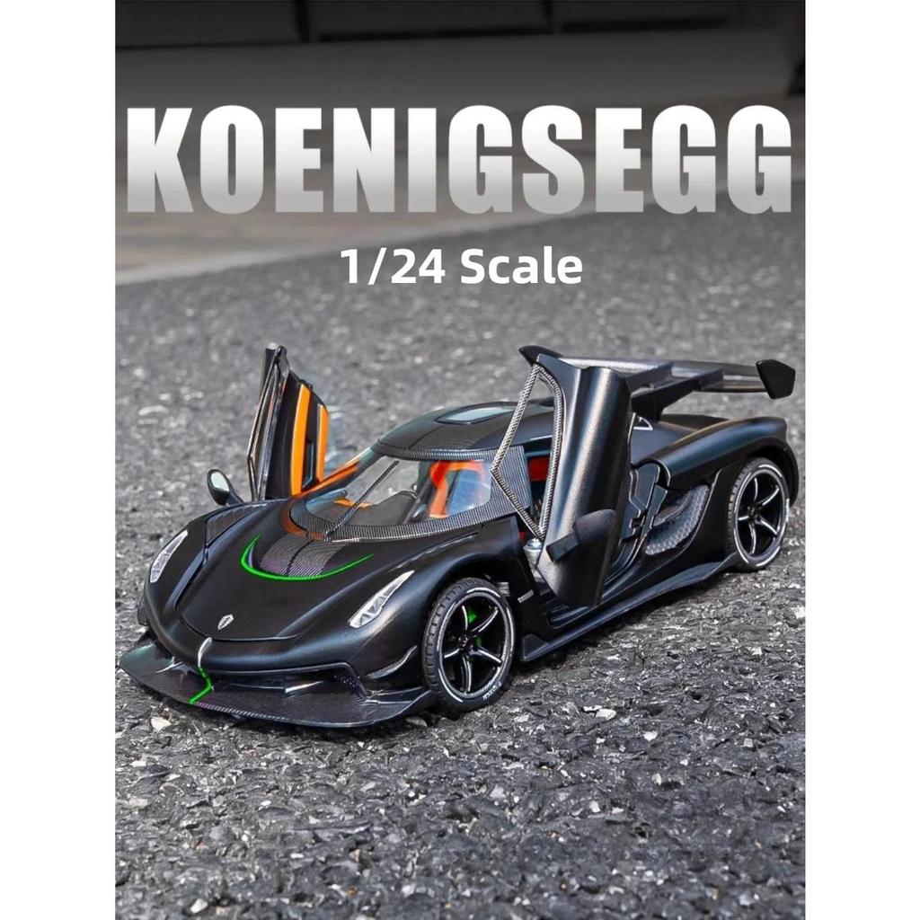 1/24 Sports Car Model Koenigsegg Alloy Diecast High Simulation Scale Toy Pull Back Doors Can Open Boys Birthday Gifts Decoration