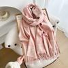 Retro Autumn and Winter British Scarf Women's High End Plaid Thickened Warm Scarf Couple Student Shawl Windproof