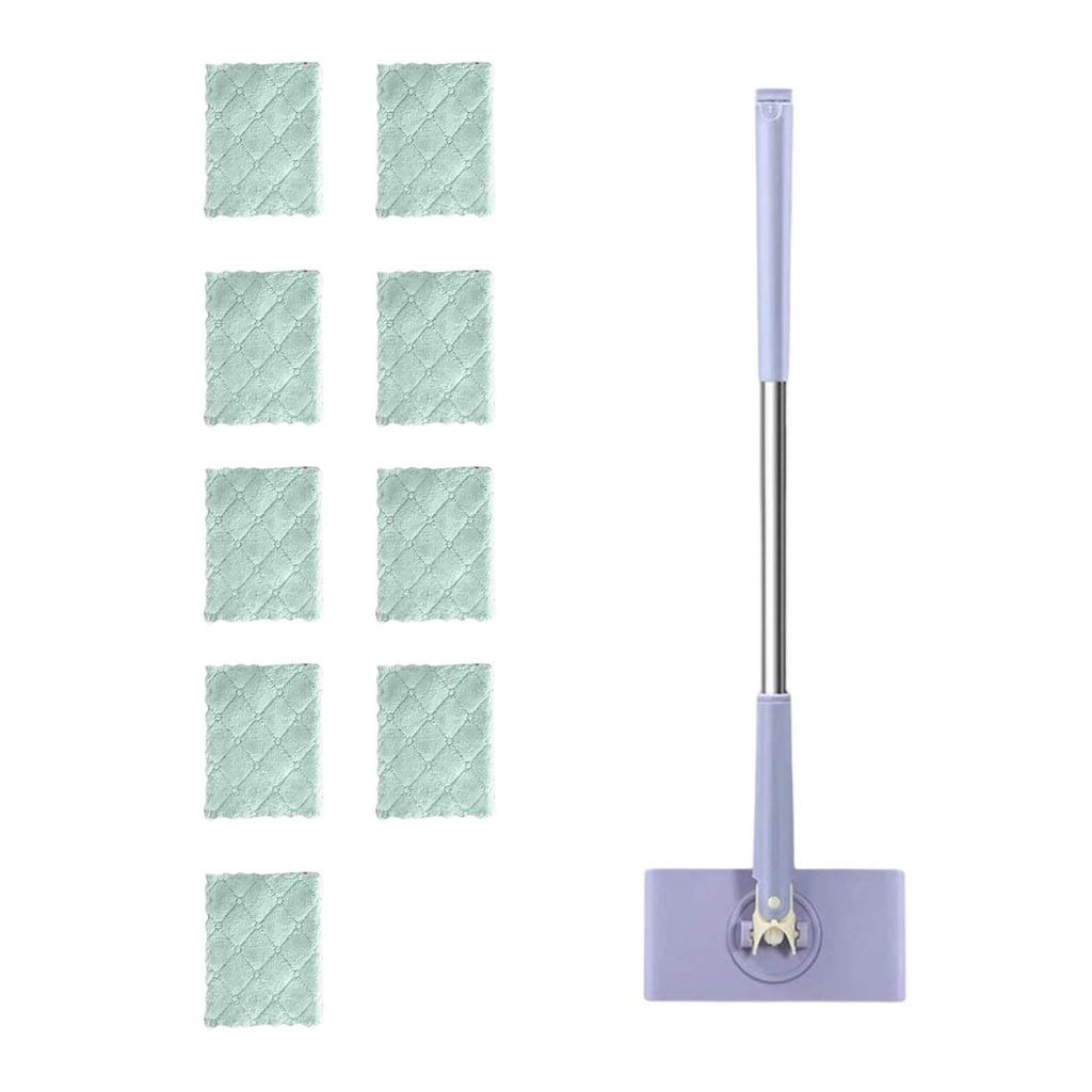 Модернизированная швабра Grip, швабра со сменной тканью с автоматической ручкой пуш-пул без помощи рук, вращающаяся на 360 градусов головка, в комплекте для ванной и кухни