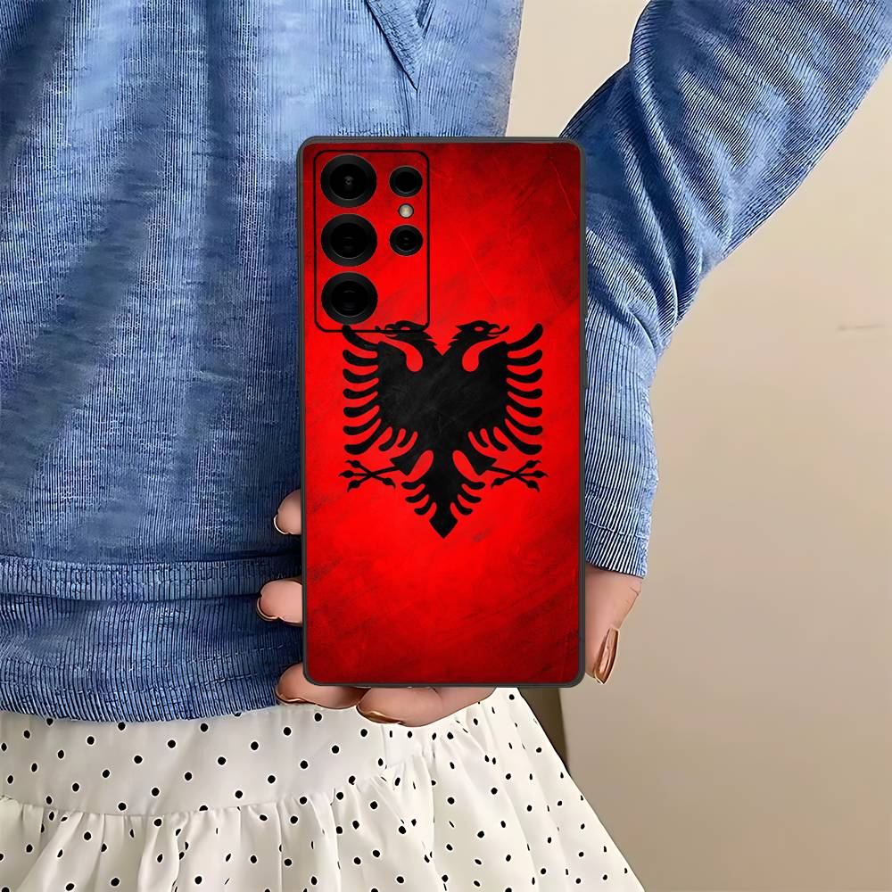Албания Албанский Флаг Чехол для Телефона Для Samsung S 24 Fe 25 Ultra Plus 20 Lite 21 30 22 23 24 22 Ultra 5G Fundas