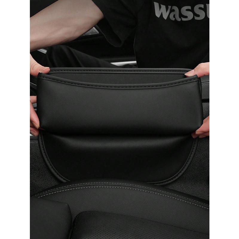 1 шт. Черный кожаный органайзер для заполнения щели между сиденьем и консолью автомобиля