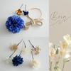 Preserved Flower Hair Braided Dahlia for and Japanese Clothing [Bria] Ornament, (Blue), Coming-of-Age Ceremonies, Graduations, Weddings,