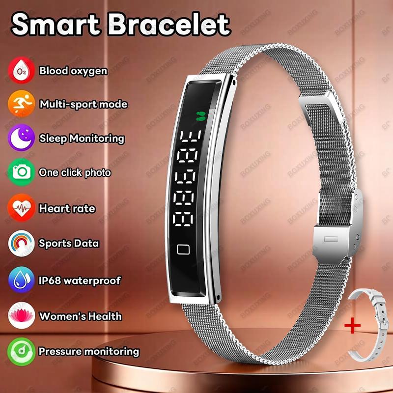 New Sport Smart Bracelet Sleep Monitor Waterproof Health Monitor Pedometer Heart Rate Fitness Track Smart Watches Men Women