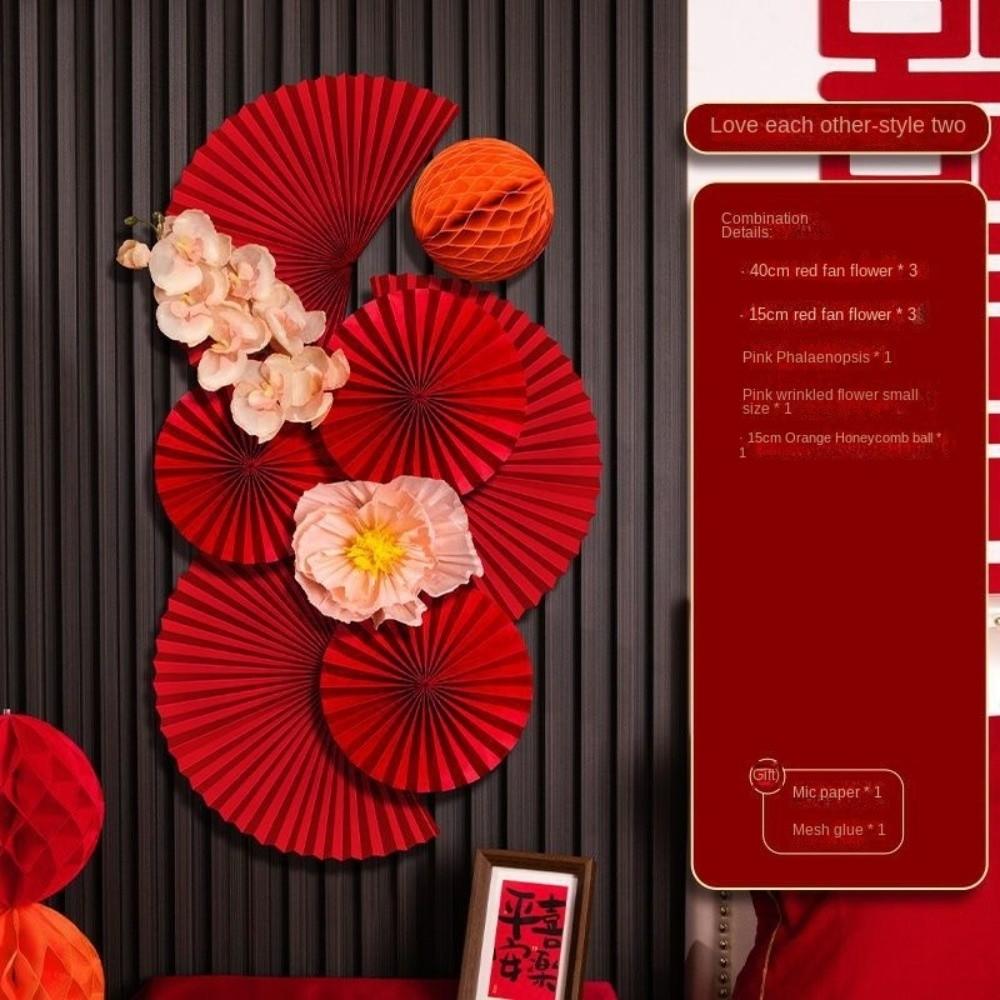 Paper Wall Decoration DIY Crafts Spring Festival Background Lucky Flower Backdrop  Home Decor