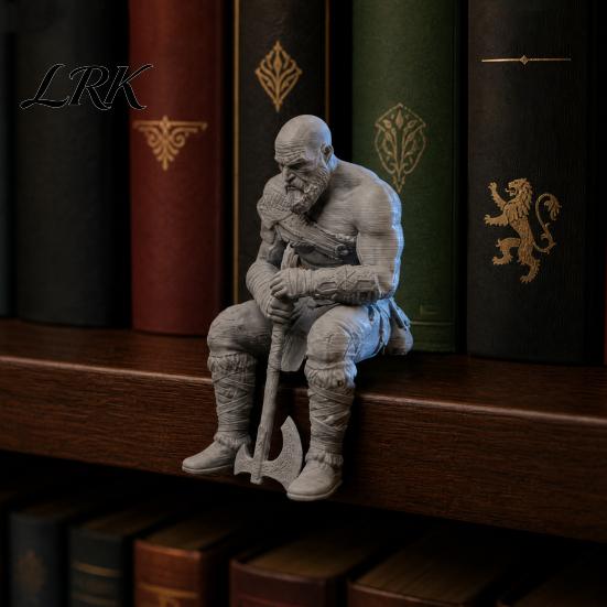 Коллекционная статуэтка воина, напечатанная на 3D-принтере, Фигурка из скандинавской мифологии с оружием для украшения комнаты, Орнамент для дома, офиса, игровая статуэтка