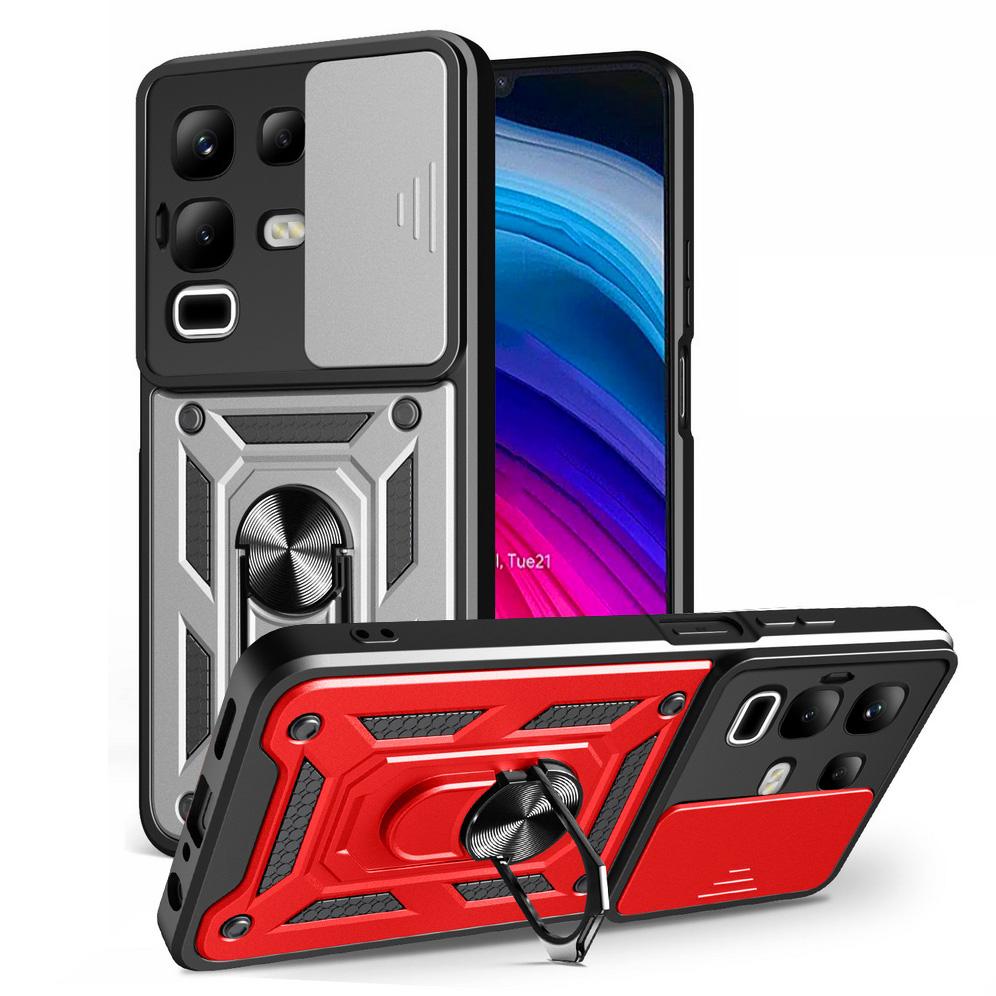 Защитный чехол для камеры для Infinix Note 50x Note 50 Pro + Note 40x 30 Pro INFINIX Zero 40 30 Бронированный Гибридный Чехол с Металлическим Кольцом-Держателем