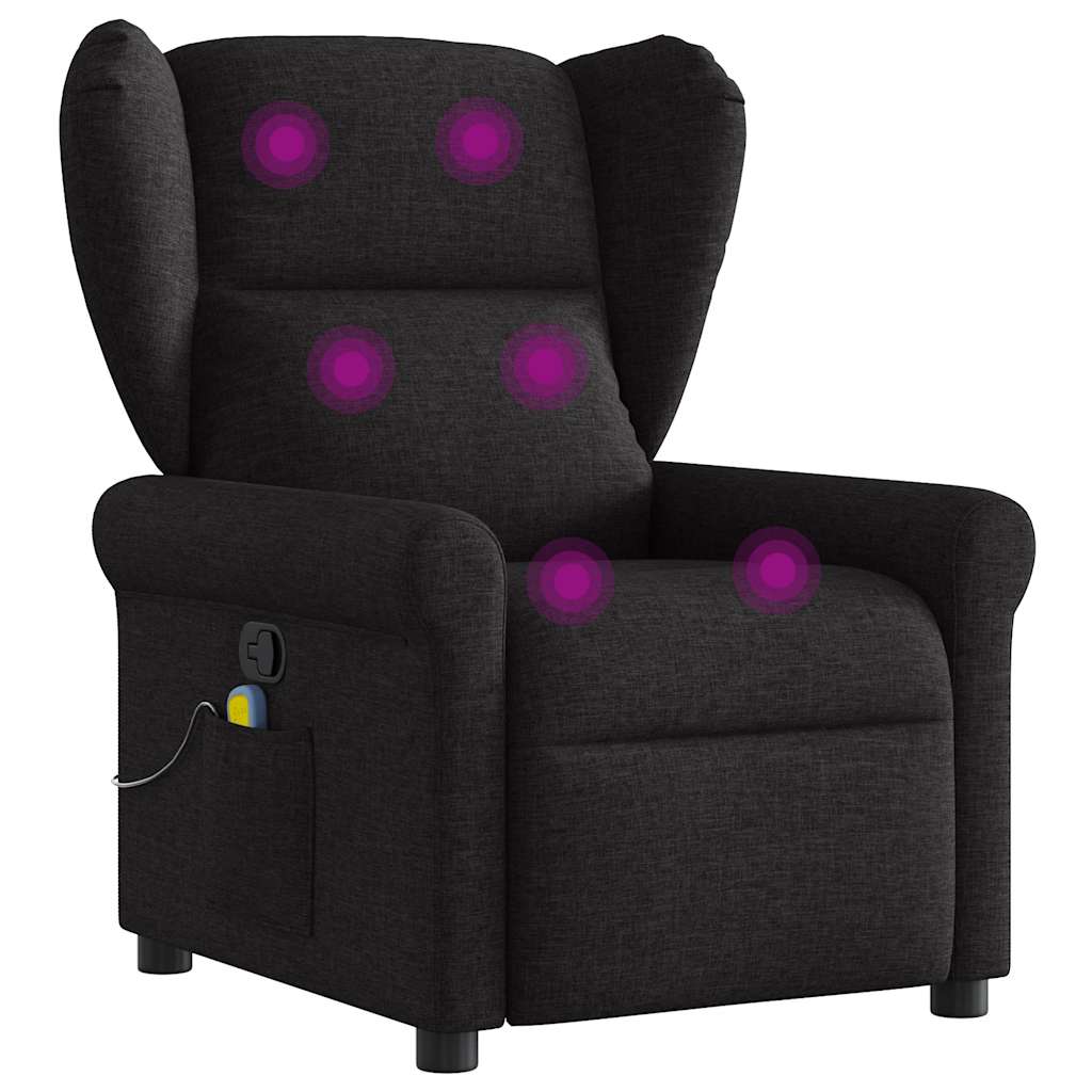 Massage Chair Black Fabric