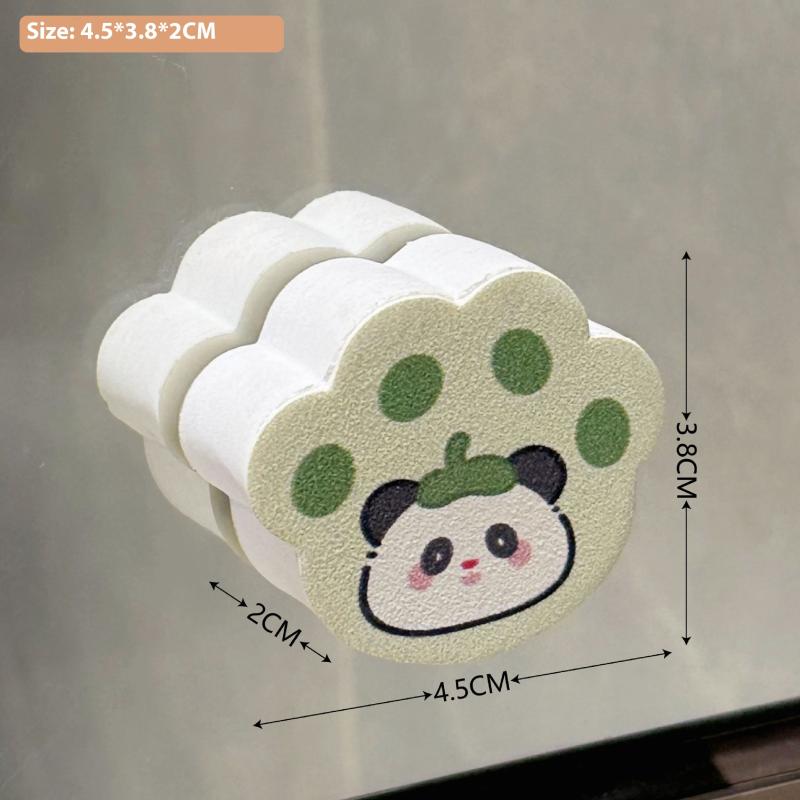 1/5Pcs Cute Cat Claw Glass Cleaning Brush Mirror Glass Wipe Adhesive Removal Magic Sponge Cleaner For Kitchen Bathroom