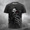 Men's Reaper T Shirt Short Sleeve T Shirt 3D Print Crew Neck Shirt Designer Gothic Party Street Casual Black Summer  Clothing