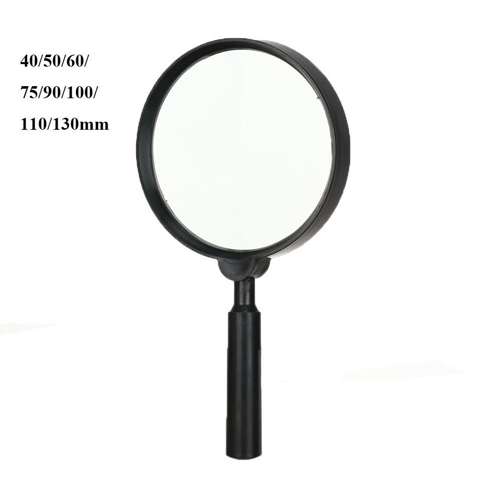 40/50/60/75/90/100/110/130mm Reading Glass Lens Hand Held Magnifier 5X Magnifying Jewelry Loupe