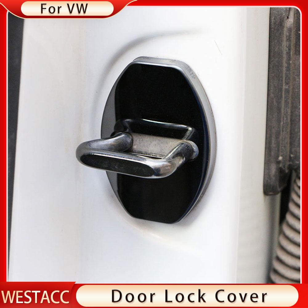 4 шт., накладка на дверной замок из нержавеющей стали для Volkswagen VW GOLF 5 6 7 Tiguan POLO CC Passat B5 B6 New Jetta Magotan