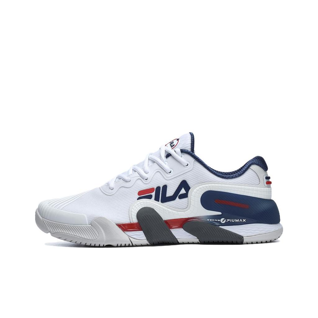 Fila Ткань Potenza Mesh Удобные Нескользящие Прочные Дышащие Поддержка Низкие Теннисные Кроссовки Мужские кроссовки Белый Синий A12M321501FWN